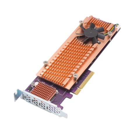 QNAP Quad M.2 2280 PCIe Gen3 x8 NVMe SSD Expansion Card — Being Shipped