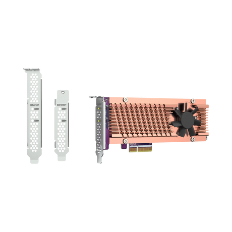 QNAP Dual M.2 22110/2280 PCIe Gen3 x4 NVMe SSD Expansion Card — Being Shipped