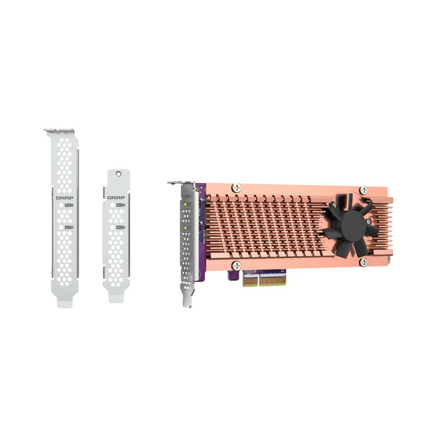 QNAP Dual M.2 22110/2280 PCIe Gen3 x4 NVMe SSD Expansion Card — Being Shipped