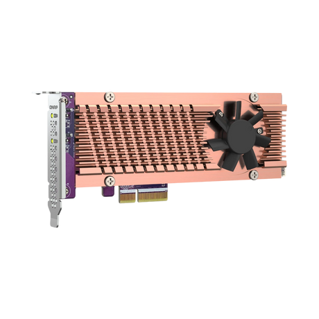 QNAP Dual M.2 22110/2280 PCIe Gen3 x4 NVMe SSD Expansion Card — Being Shipped