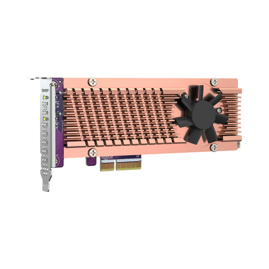 QNAP Dual M.2 22110/2280 PCIe Gen3 x4 NVMe SSD Expansion Card — Being Shipped
