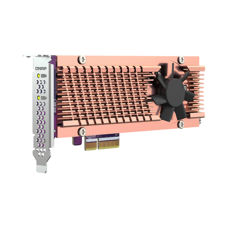 QNAP Dual M.2 22110/2280 PCIe Gen3 x4 NVMe SSD Expansion Card — Being Shipped