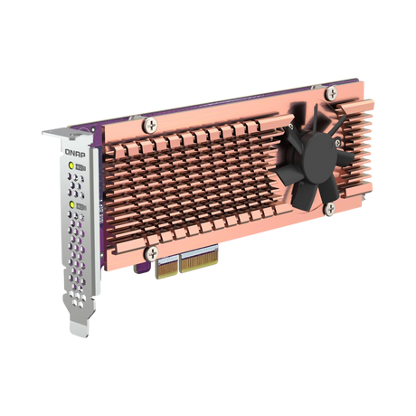 QNAP Dual M.2 22110/2280 PCIe Gen3 x4 NVMe SSD Expansion Card — Being Shipped