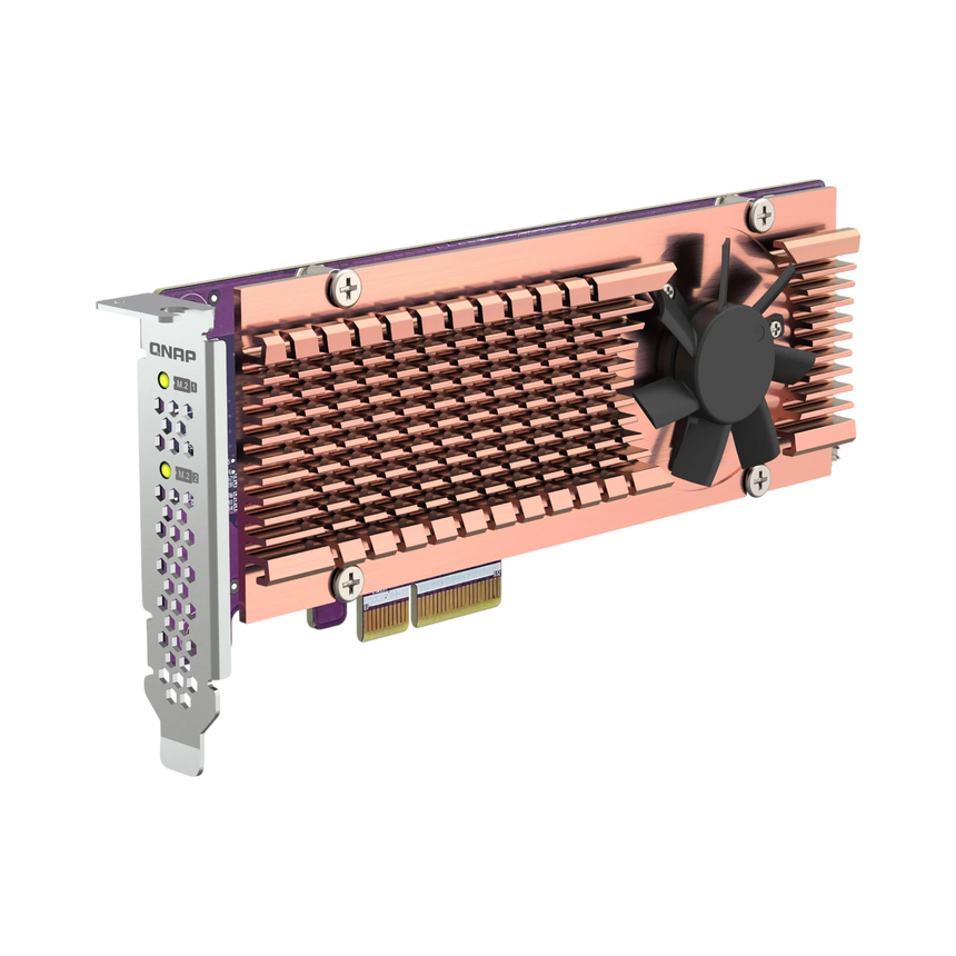 QNAP Dual M.2 22110/2280 PCIe Gen3 x4 NVMe SSD Expansion Card — Being Shipped