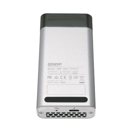 QNAP Thunderbolt 3 to 10 Gb/s NBASE-T RJ45 Adapter (Silver/Black) — Being Shipped