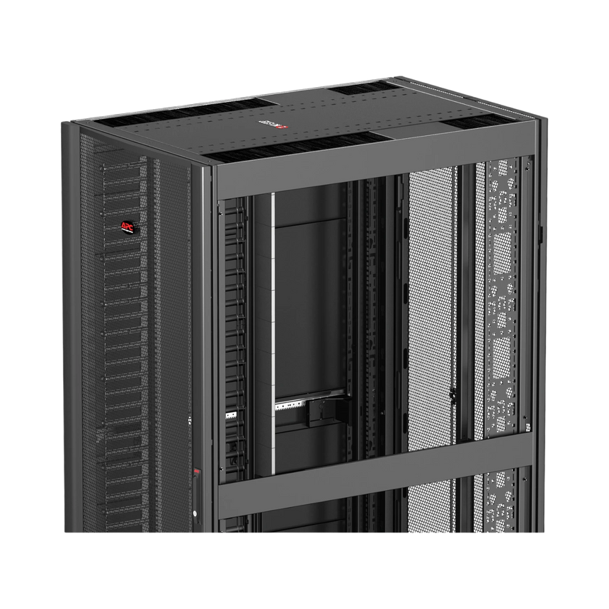 APC NetShelter SX, Networking Rack Enclosure, 42U, Black, 1991H x 750W x 1070D mm with Casters, Feet, Vertical Cable Managers, Side Panels — Being Shipped