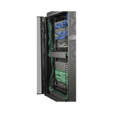 APC NetShelter SX, Networking Rack Enclosure, 42U, Black, 1991H x 750W x 1070D mm with Casters, Feet, Vertical Cable Managers, Side Panels — Being Shipped