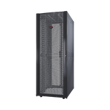 APC NetShelter SX, Networking Rack Enclosure, 42U, Black, 1991H x 750W x 1070D mm with Casters, Feet, Vertical Cable Managers, Side Panels — Being Shipped