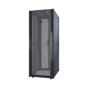 APC NetShelter SX, Networking Rack Enclosure, 42U, Black, 1991H x 750W x 1070D mm with Casters, Feet, Vertical Cable Managers, Side Panels — Being Shipped
