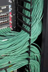 APC NetShelter SX, Networking Rack Enclosure, 42U, Black, 1991H x 750W x 1070D mm with Casters, Feet, Vertical Cable Managers, Side Panels — Being Shipped