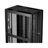APC NetShelter SX, Networking Rack Enclosure, 42U, Black, 1991H x 750W x 1070D mm with Casters, Feet, Vertical Cable Managers, Side Panels — Being Shipped
