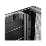 APC NetShelter SX, Networking Rack Enclosure, 42U, Black, 1991H x 750W x 1070D mm with Casters, Feet, Vertical Cable Managers, Side Panels — Being Shipped