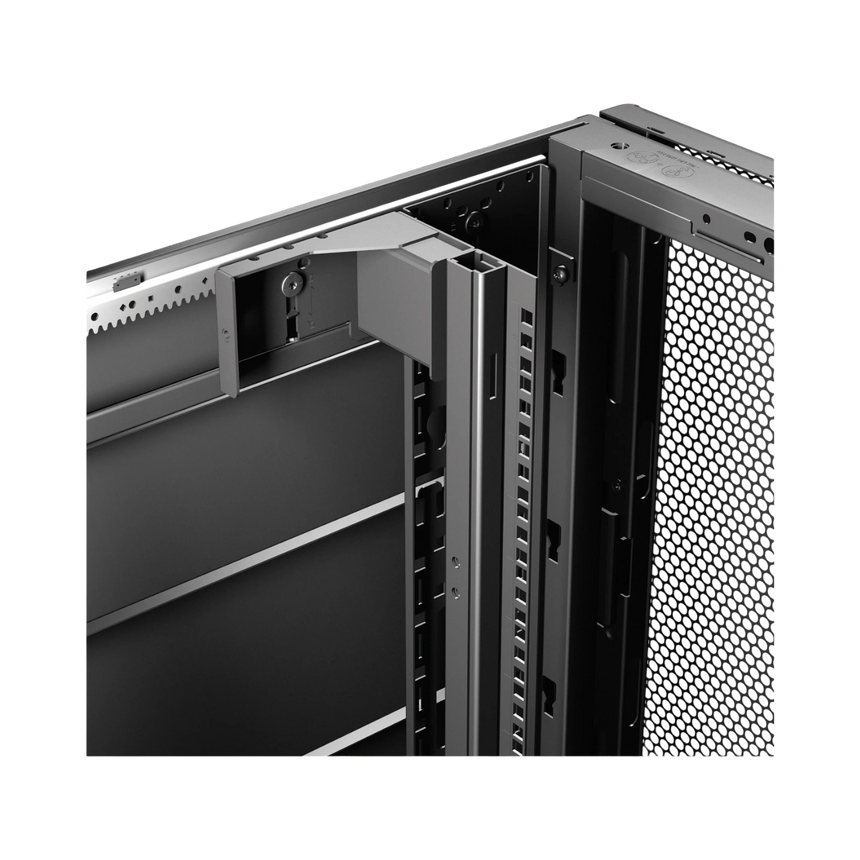 APC NetShelter SX, Networking Rack Enclosure, 42U, Black, 1991H x 750W x 1070D mm with Casters, Feet, Vertical Cable Managers, Side Panels — Being Shipped