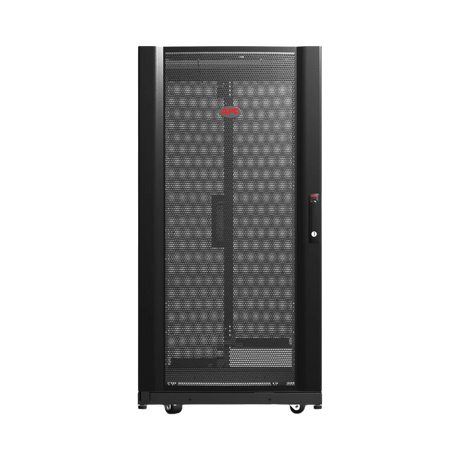APC NetShelter AV, Server Rack Enclosure, 24U, 10-32 Threaded Rails, Black, 1199H x 600W x 806D mm — Being Shipped