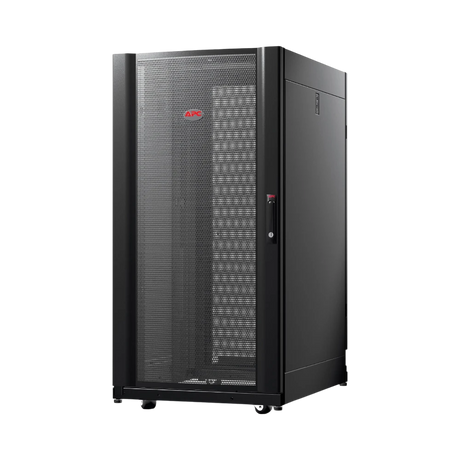 APC NetShelter AV, Server Rack Enclosure, 24U, 10-32 Threaded Rails, Black, 1199H x 600W x 806D mm — Being Shipped