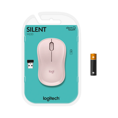 Logitech M220 SILENT Wireless Mouse (Rose) — Being Shipped