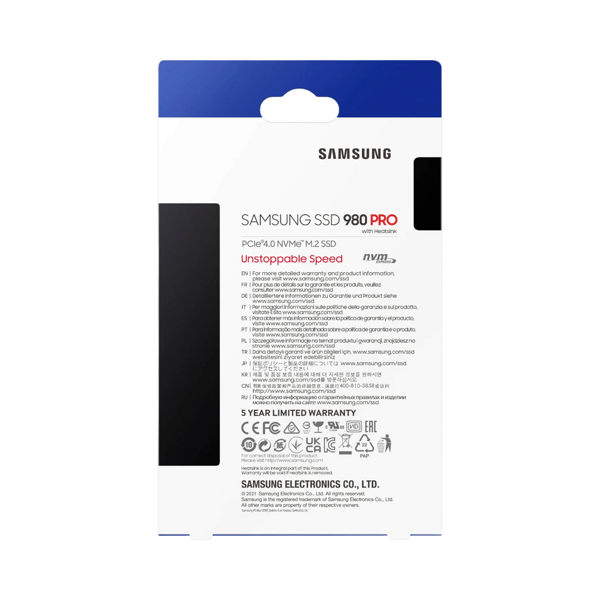 Samsung 980 PRO 1TB M.2 2280 PCIe 4.0 NVMe SSD with Heatsink — Being Shipped