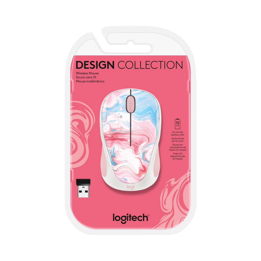 Logitech Design Collection Limited Edition Wireless Mouse (Cotton Candy) — Being Shipped