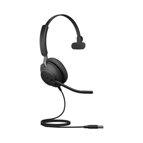 Jabra Evolve2 40 SE Mono Wired On-Ear Headset (Black) — Being Shipped
