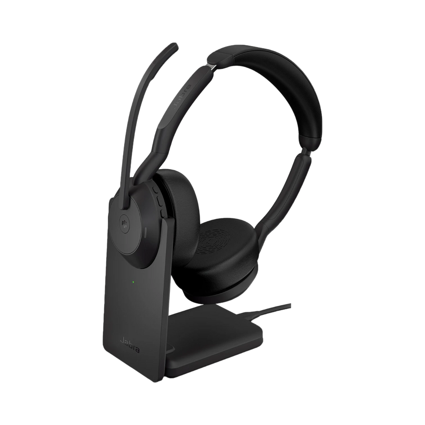 Jabra Evolve2 55 Link380a USB-A Stereo Wireless Headset with Stand (Black) — Being Shipped