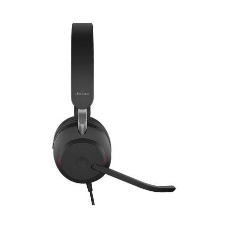 Jabra Evolve2 40 SE Stereo Wired On-Ear Headset with Extension Cable (Black) — Being Shipped