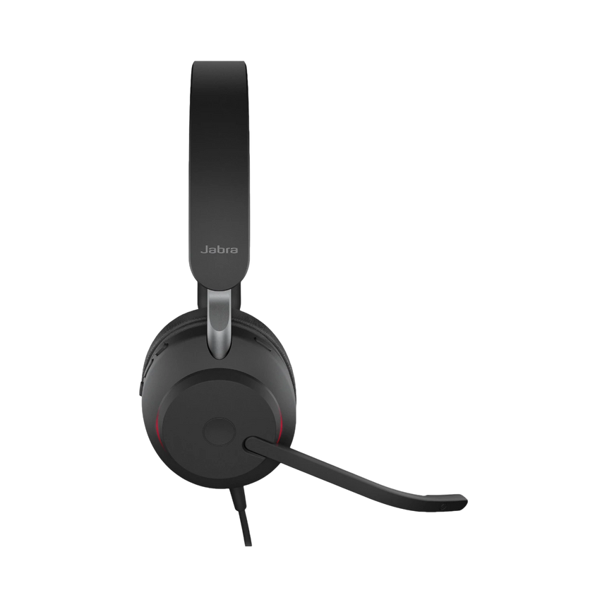 Jabra Evolve2 40 SE Stereo Wired On-Ear Headset with Extension Cable (Black) — Being Shipped