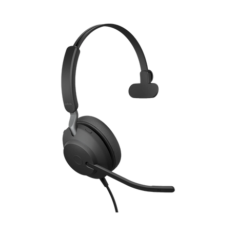 Jabra Evolve2 40 SE Mono Wired On-Ear Headset (Black) — Being Shipped