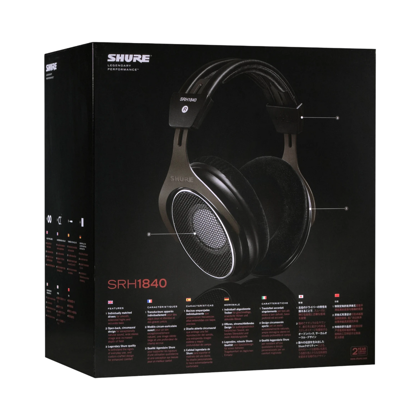 Shure SRH1840 Open-Back Over-Ear Headphones — Being Shipped