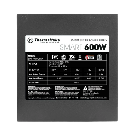 Thermaltake Smart 600W 80 PLUS Power Supply — Being Shipped