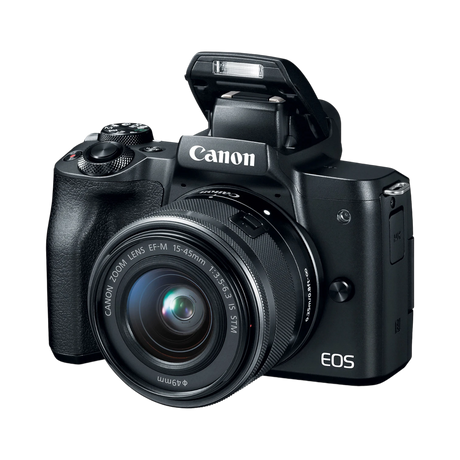 Canon EOS M50 Mirrorless Camera with 15-45mm Lens Video Creator Kit (Black) — Being Shipped