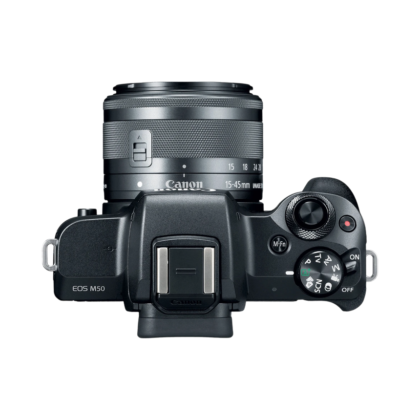 Canon EOS M50 Mirrorless Camera with 15-45mm Lens Video Creator Kit (Black) — Being Shipped