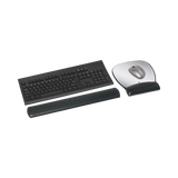 3M MW310LE Leatherette Large Gel Mouse Pad Wrist Rest (Black & Silver) — Being Shipped
