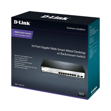 D-Link 10-Port Gigabit Smart Managed Switch 1U (Black/Grey) — Being Shipped