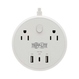 Tripp Lite 57W 8ft Cord 2-Outlet Surge Protector with 3 USB Ports — Being Shipped