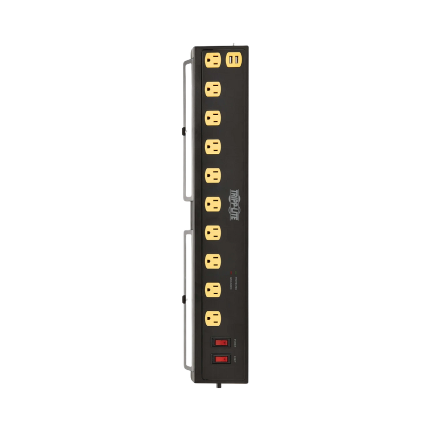 Tripp Lite 10ft Cord 10-Outlets Surge Protector with USB & Swivel Lights — Being Shipped