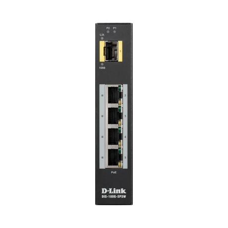 D-Link Industrial 5-Port PoE Gigabit Switch with SFP — Being Shipped