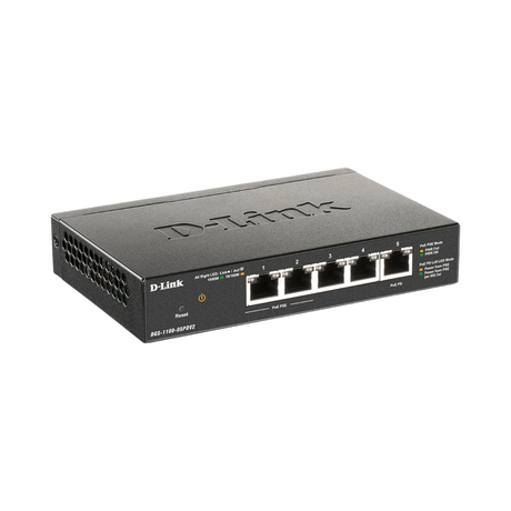 D-Link 5-Port Gigabit Smart PoE Switch with 2 PoE Ports — Being Shipped