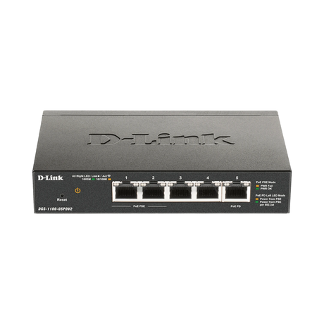 D-Link 5-Port Gigabit Smart PoE Switch with 2 PoE Ports — Being Shipped