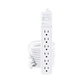 CyberPower B625 Essential 6-Outlet Surge Protector (White) — Being Shipped
