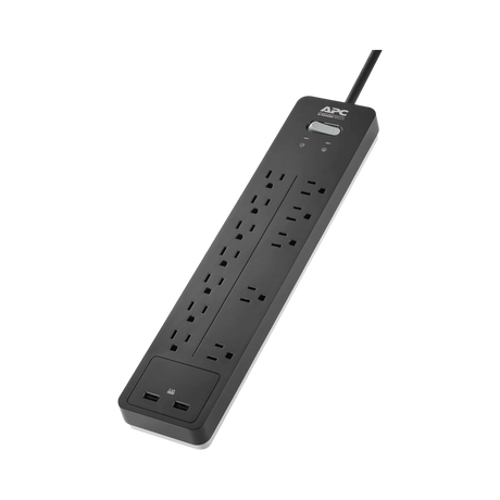 APC 12-Outlet Surge Protector with USB Charging (Black) — Being Shipped