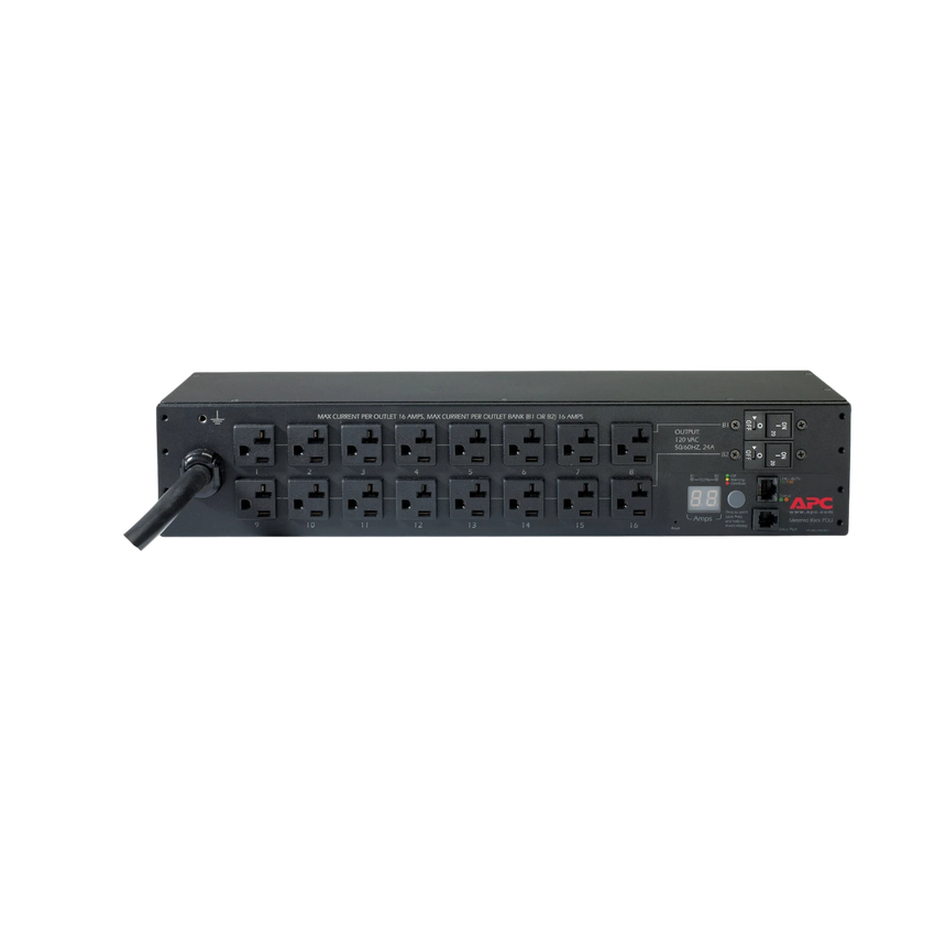 APC Metered 12ft Cord 120V 2U 16-Outlets Rack Power Distribution Unit — Being Shipped