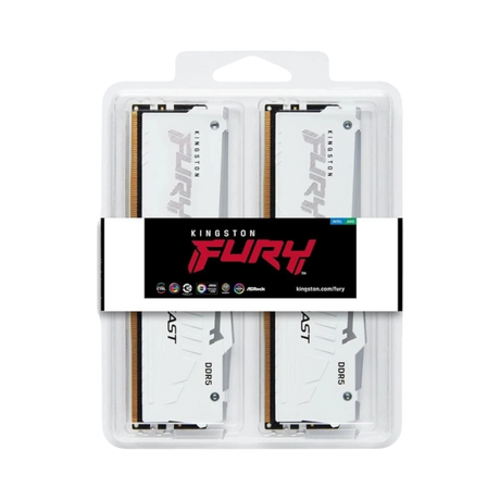 Kingston FURY Beast White 32GB DDR5 5200MT/s RGB Memory Kit (2 x 16GB) — Being Shipped