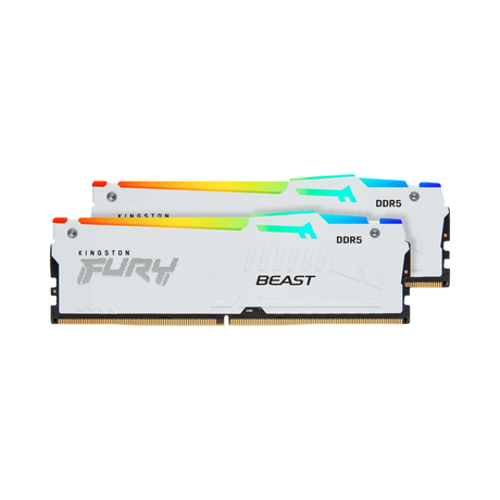 Kingston FURY Beast White RGB 64GB DDR5 5200MT/s CL40 XMP Memory Kit (2 x 32GB) — Being Shipped