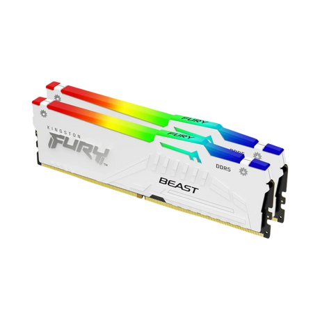 Kingston FURY Beast White RGB 64GB DDR5 5200MT/s CL40 XMP Memory Kit (2 x 32GB) — Being Shipped