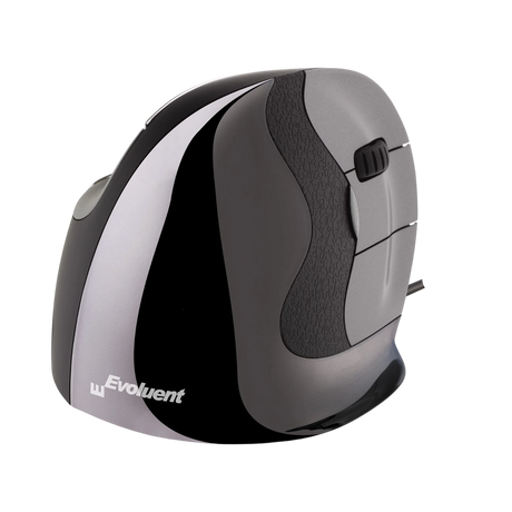 Evoluent VerticalMouse D Large Wired Mouse (Dark Silver) — Being Shipped