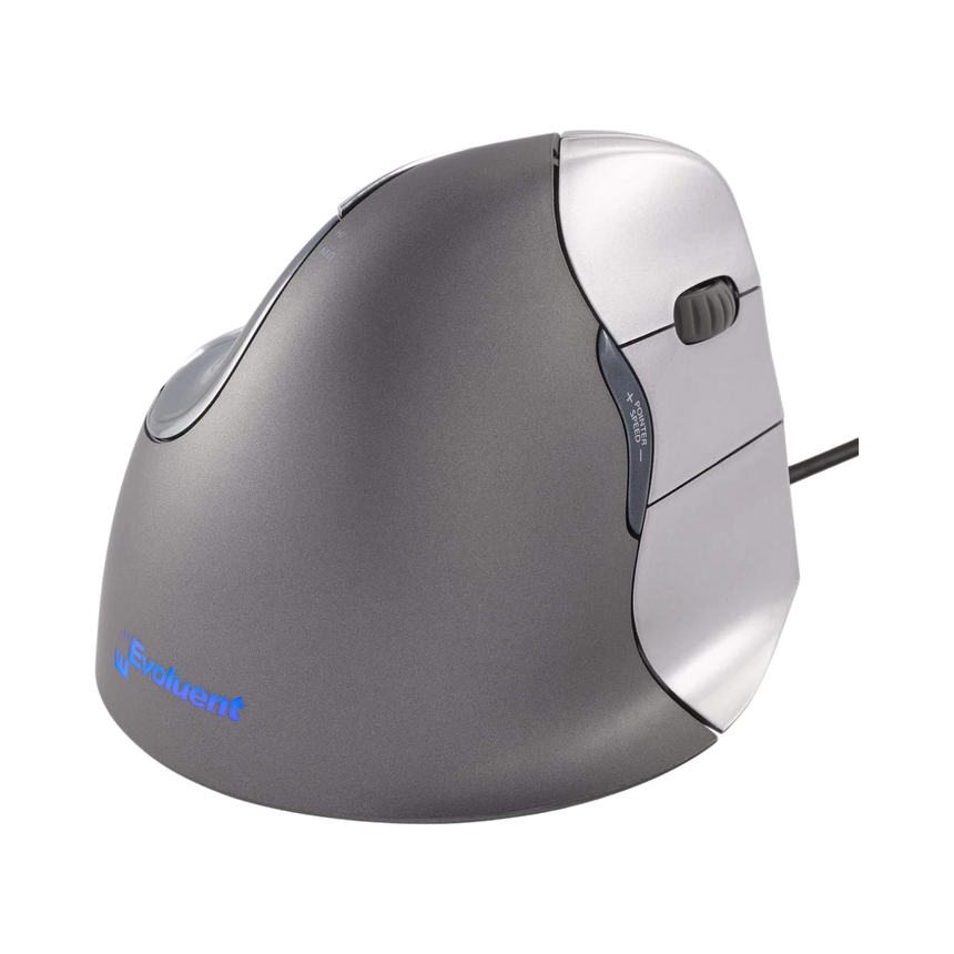 Evoluent VerticalMouse 4 Right-Hand Wired Ergonomic Mouse (Silver) — Being Shipped