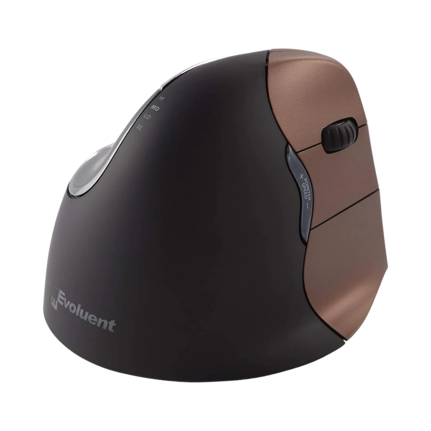 Evoluent VerticalMouse 4 Small Wireless Ergonomic Mouse (Black/Brown) — Being Shipped