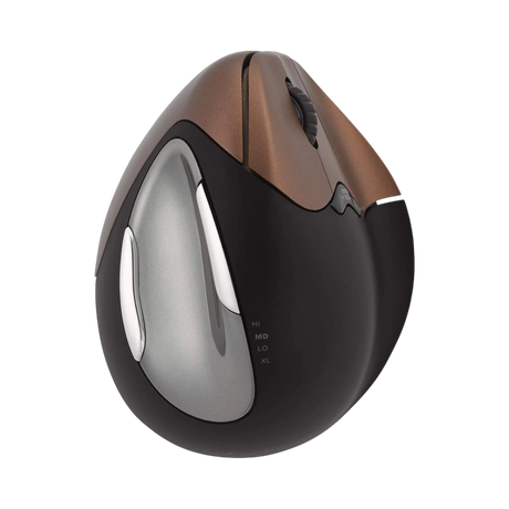 Evoluent VerticalMouse 4 Small Wireless Ergonomic Mouse (Black/Brown) — Being Shipped