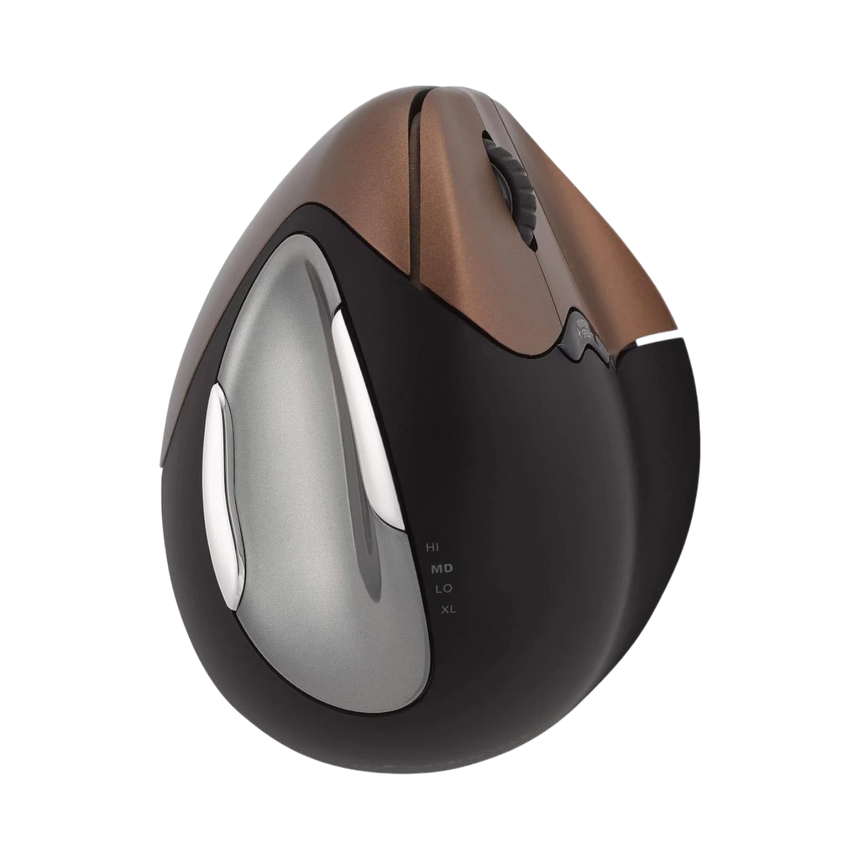 Evoluent VerticalMouse 4 Small Wireless Ergonomic Mouse (Black/Brown) — Being Shipped