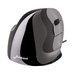Evoluent VerticalMouse D Medium Wired Mouse (Dark Silver) — Being Shipped